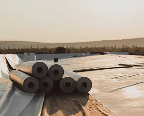Illustration of energy efficient PVC roofing