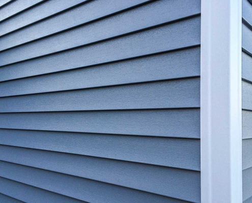 blue gray siding