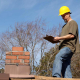 roof inspector yellow hat
