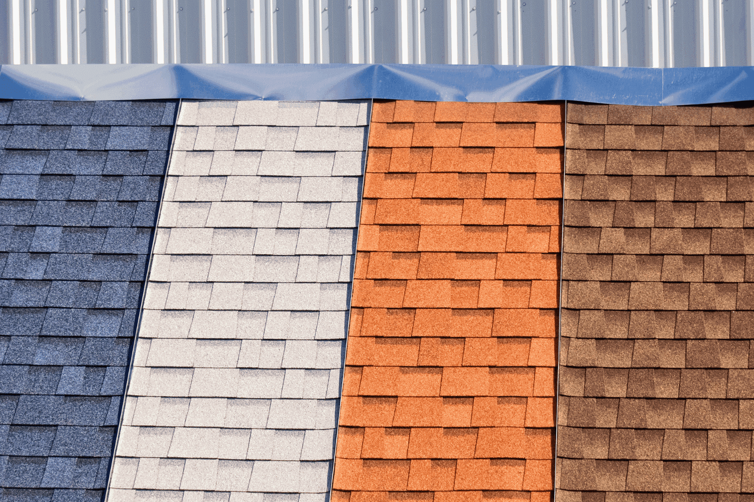 A comparison of different roofing materials including impact resistant shingles