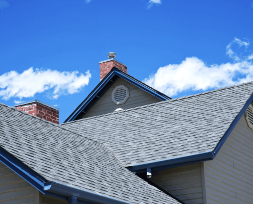 An example of roof flashing that is leaking, showing signs of damage and water stains. Leaking roof flashing showing water staining